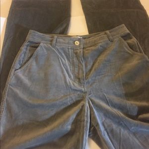 St John Gray Velvet Pants Size 4